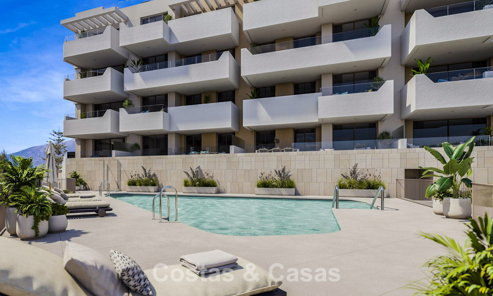 Appartements contemporains neufs à vendre en bordure du parcours de golf à Mijas, Costa del Sol 791140