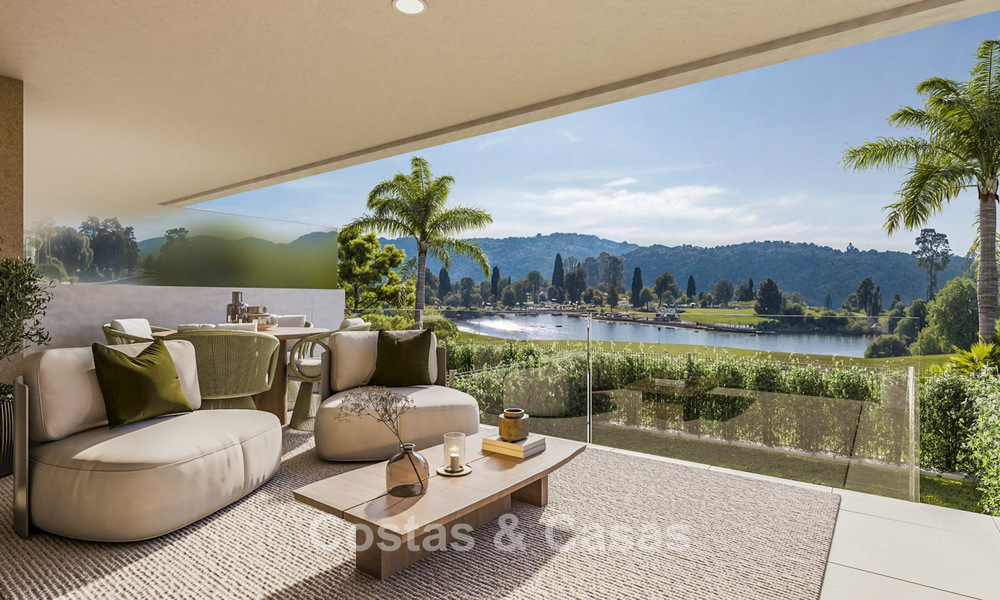 Appartements contemporains neufs à vendre en bordure du parcours de golf à Mijas, Costa del Sol 791143