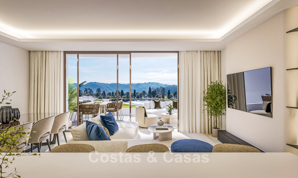 Appartements contemporains neufs à vendre en bordure du parcours de golf à Mijas, Costa del Sol 791145