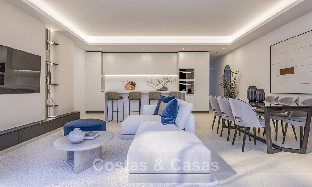 Appartements contemporains neufs à vendre en bordure du parcours de golf à Mijas, Costa del Sol 791147