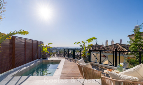 Appartement de 3 chambres rénové de style contemporain à vendre avec piscine et vue sur la mer à Nueva Andalucía, Marbella 790784