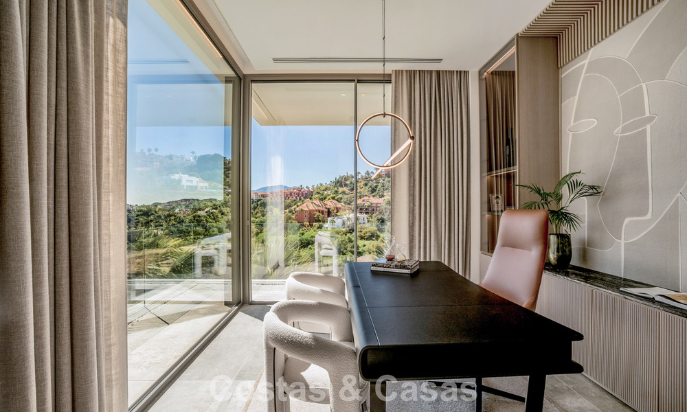 Villa au design avant-gardiste à vendre avec vue panoramique sur la mer, au sein d’un prestigieux resort de golf, Marbella - Benahavís 791044