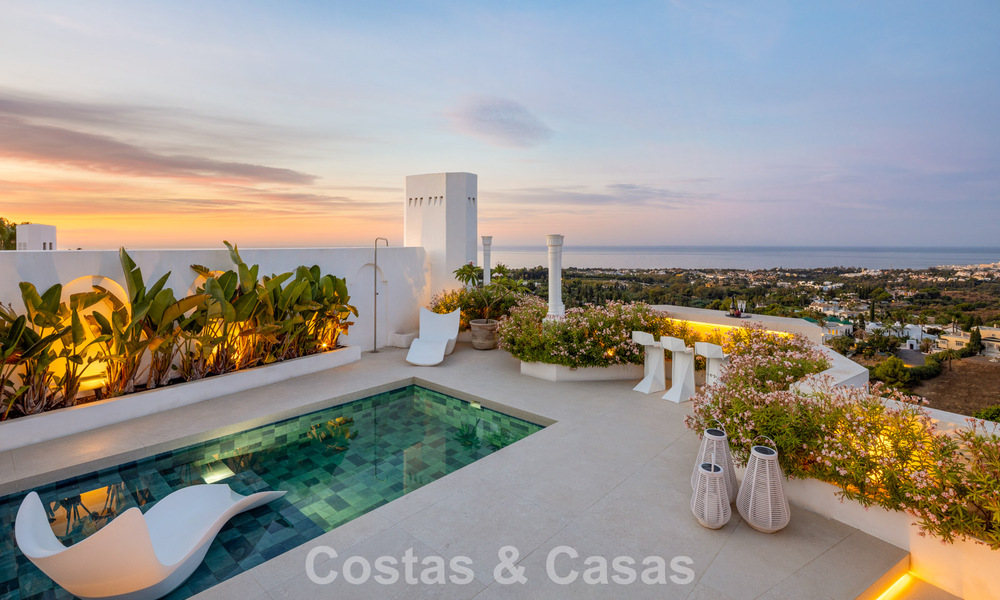 Penthouse duplex exclusif avec piscine privée et vue panoramique sur la mer à vendre sur la Golden Mile de Marbella 791653
