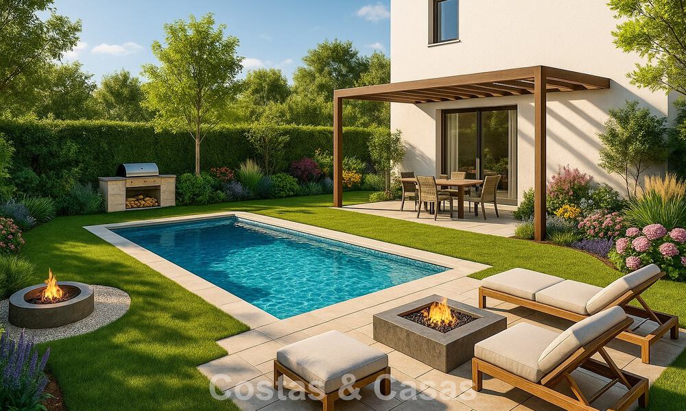 Villas mitoyennes modernes à vendre avec vues à 360°, Mijas Costa, Costa del Sol 791805