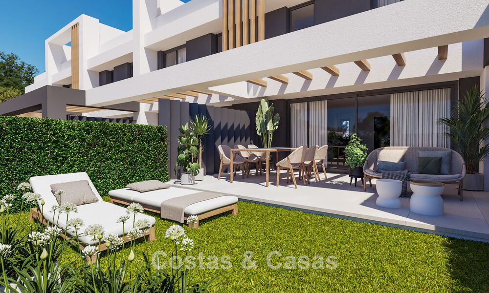 Maisons de ville contemporaines au design moderne à vendre dans un environnement golfique à Mijas Costa, Costa del Sol 791819