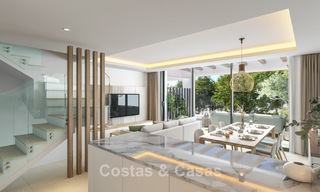 Maisons de ville contemporaines au design moderne à vendre dans un environnement golfique à Mijas Costa, Costa del Sol 791824 