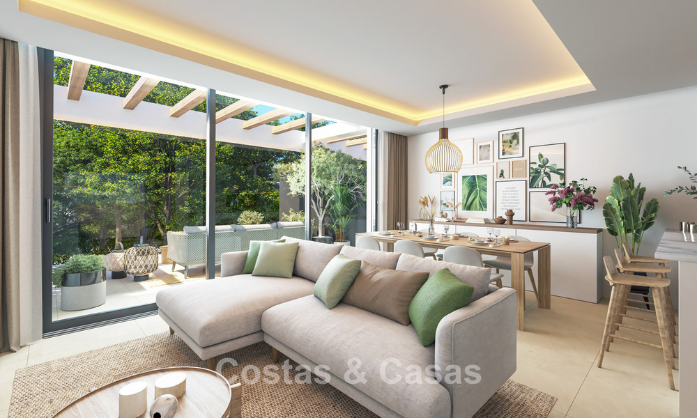 Maisons de ville contemporaines au design moderne à vendre dans un environnement golfique à Mijas Costa, Costa del Sol 791825