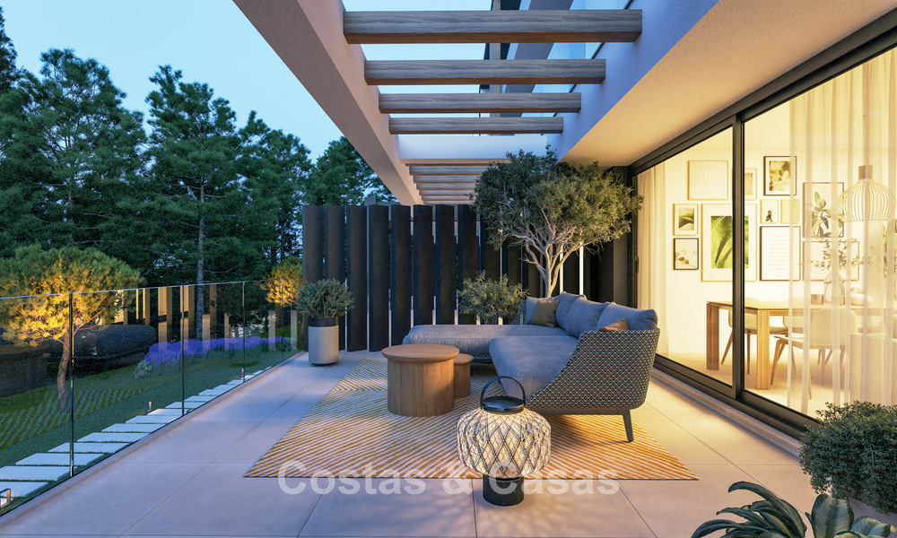 Maisons de ville contemporaines au design moderne à vendre dans un environnement golfique à Mijas Costa, Costa del Sol 791827