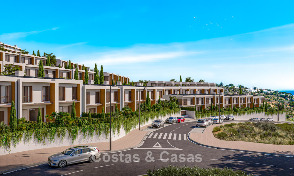 Maisons mitoyennes contemporaines avec vue imprenable sur la mer à vendre à La Cala de Mijas, Costa del Sol 792673