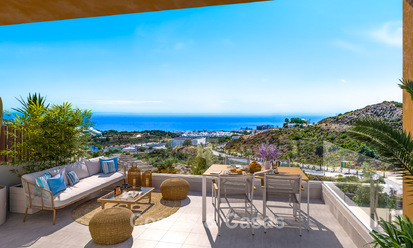 Maisons mitoyennes contemporaines avec vue imprenable sur la mer à vendre à La Cala de Mijas, Costa del Sol 792674