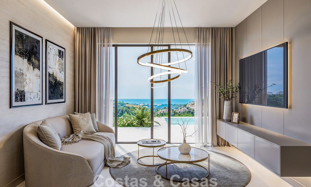 Lancement. Villas mitoyennes de luxe avec vues imprenables sur la mer à Casares, Costa del Sol 792641