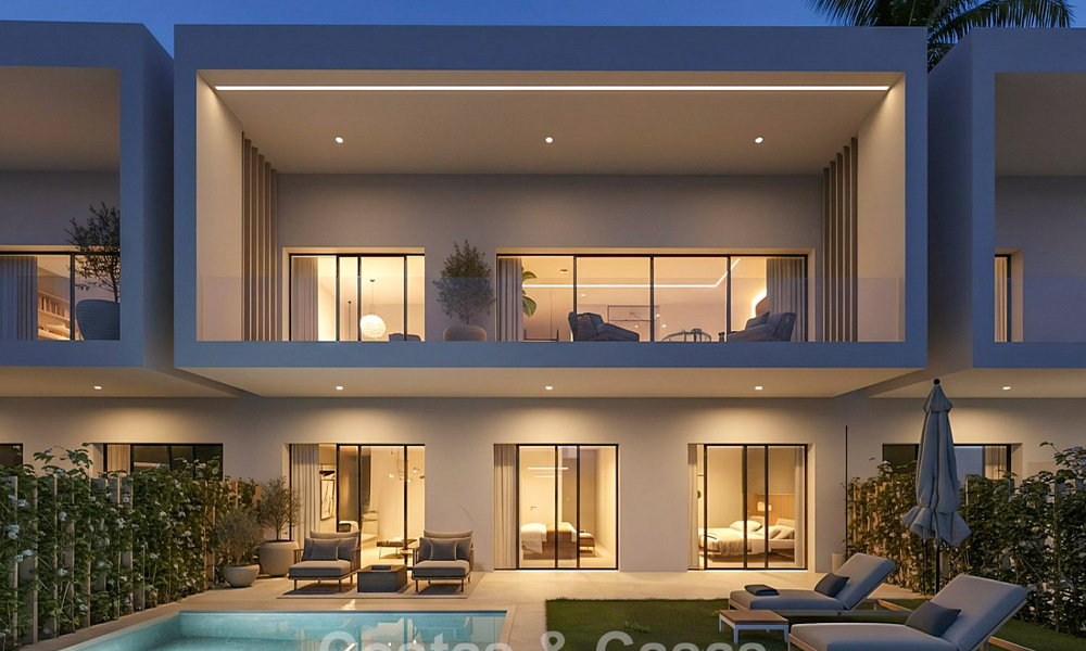 Lancement. Villas mitoyennes de luxe avec vues imprenables sur la mer à Casares, Costa del Sol 792647