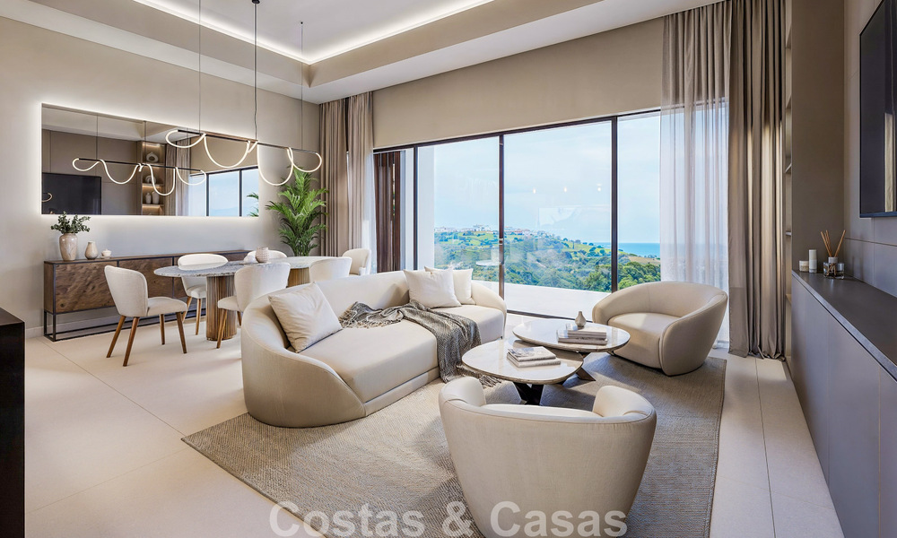 Lancement. Villas mitoyennes de luxe avec vues imprenables sur la mer à Casares, Costa del Sol 792653