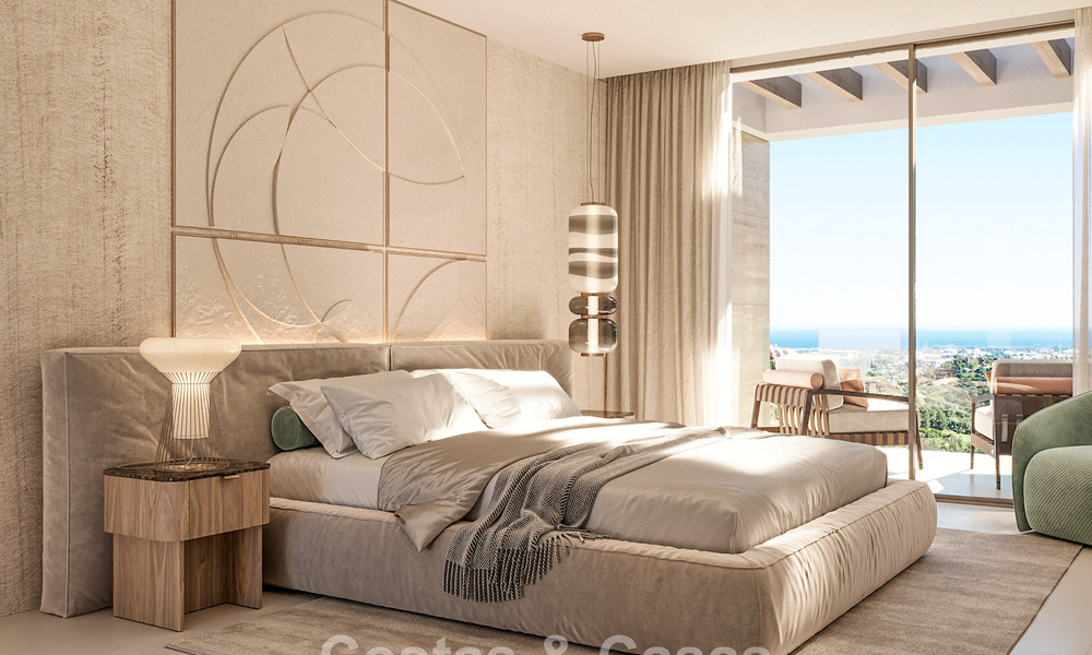 5 villas mitoyennes modernistes à vendre avec vue panoramique sur la mer à La Quinta, Benahavís - Marbella 795596