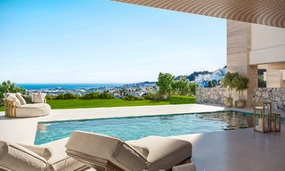 5 villas mitoyennes modernistes à vendre avec vue panoramique sur la mer à La Quinta, Benahavís - Marbella 795601 