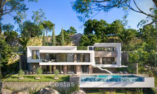 Villa neuve sur plan à l’architecture sophistiquée et offrant une vue panoramique sur la mer à vendre à Marbella - Benahavís 792686 
