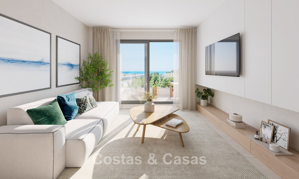 Appartements neufs et contemporains avec vue panoramique sur la mer à vendre à Mijas Costa, Mijas 792747