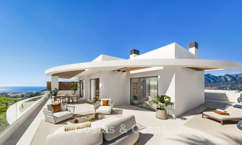 Appartements innovants avec vue panoramique sur la mer à vendre dans un resort de golf à Mijas Costa, Costa del Sol 792972