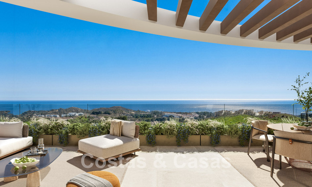 Appartements innovants avec vue panoramique sur la mer à vendre dans un resort de golf à Mijas Costa, Costa del Sol 792982