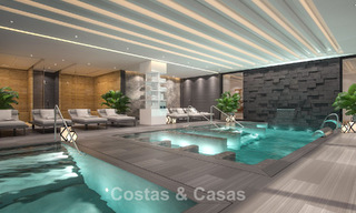 Villa jumelée moderniste, clé en main, avec vue frontale sur la mer, à vendre, à distance de marche du centre d’Estepona 793209 