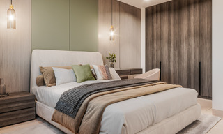 Lancement! Villas mitoyennes modernes avec vue mer à vendre dans un complexe de style resort à Elviria, Est de Marbella 793145 