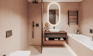 Lancement! Villas mitoyennes modernes avec vue mer à vendre dans un complexe de style resort à Elviria, Est de Marbella 793147 