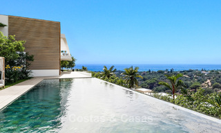 Lancement! Villas mitoyennes modernes avec vue mer à vendre dans un complexe de style resort à Elviria, Est de Marbella 793150 