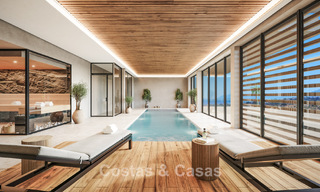 Lancement! Villas mitoyennes modernes avec vue mer à vendre dans un complexe de style resort à Elviria, Est de Marbella 793151 