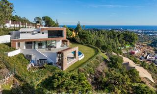 Villa architecturale moderne avec vue sur la mer et un fitness profesionelle à vendre à El Madroñal, Benahavís - Marbella 793722 