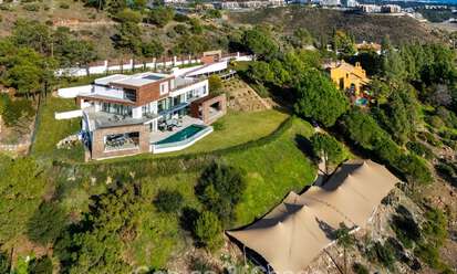 Villa architecturale moderne avec vue sur la mer et un fitness profesionelle à vendre à El Madroñal, Benahavís - Marbella 793723
