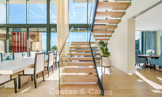 Villa architecturale moderne avec vue sur la mer et un fitness profesionelle à vendre à El Madroñal, Benahavís - Marbella 793736 