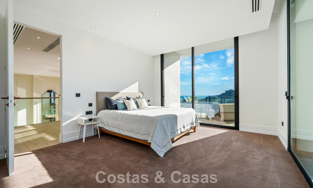 Villa architecturale moderne avec vue sur la mer et un fitness profesionelle à vendre à El Madroñal, Benahavís - Marbella 793750