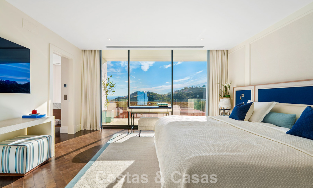 Villa architecturale moderne avec vue sur la mer et un fitness profesionelle à vendre à El Madroñal, Benahavís - Marbella 793754