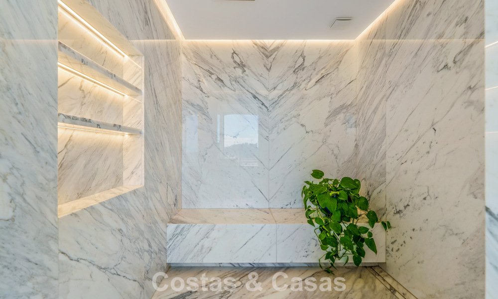 Villa architecturale moderne avec vue sur la mer et un fitness profesionelle à vendre à El Madroñal, Benahavís - Marbella 793755