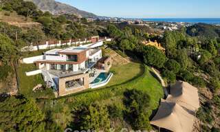 Villa architecturale moderne avec vue sur la mer et un fitness profesionelle à vendre à El Madroñal, Benahavís - Marbella 793761 