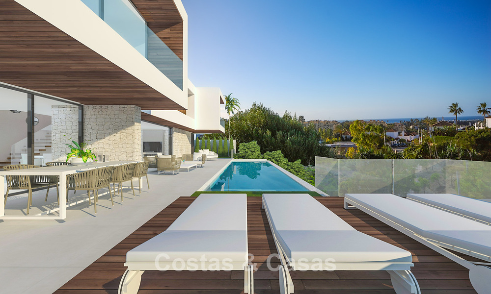 Villa de luxe moderne avec vue panoramique sur la mer à vendre sur la New Golden Mile, entre Marbella et Estepona 794036