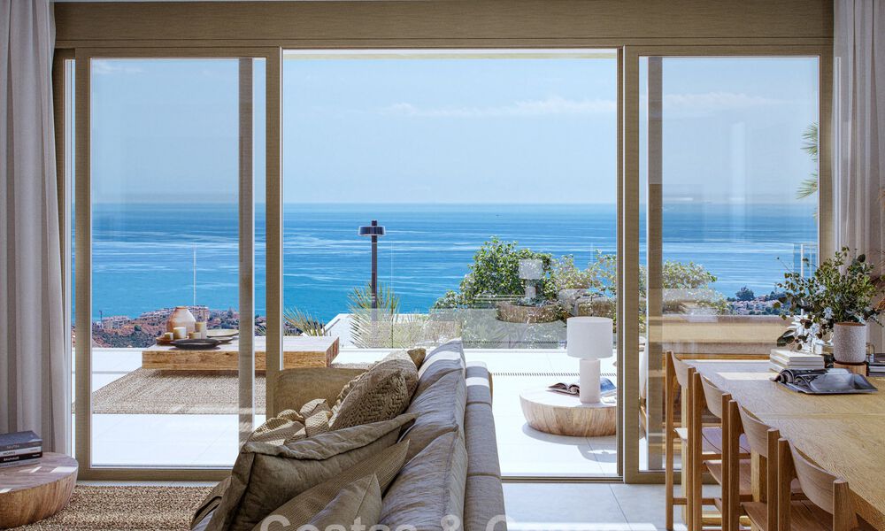 Villas jumelées exclusives avec vue sur la mer à vendre dans un environnement golfique prisé à Mijas, Costa del Sol 795280