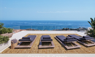 Villas jumelées exclusives avec vue sur la mer à vendre dans un environnement golfique prisé à Mijas, Costa del Sol 795281 