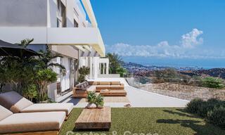 Villas jumelées exclusives avec vue sur la mer à vendre dans un environnement golfique prisé à Mijas, Costa del Sol 795284 