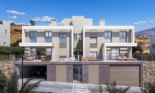Villas jumelées exclusives avec vue sur la mer à vendre dans un environnement golfique prisé à Mijas, Costa del Sol 795285 