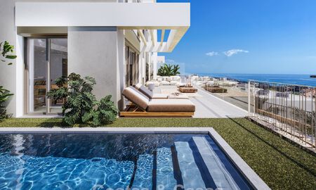 Villas jumelées exclusives avec vue sur la mer à vendre dans un environnement golfique prisé à Mijas, Costa del Sol 795286