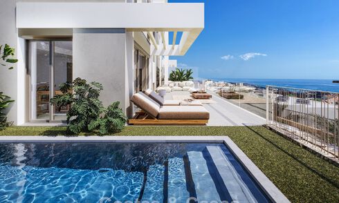 Villas jumelées exclusives avec vue sur la mer à vendre dans un environnement golfique prisé à Mijas, Costa del Sol 795286