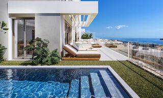 Villas jumelées exclusives avec vue sur la mer à vendre dans un environnement golfique prisé à Mijas, Costa del Sol 795286 