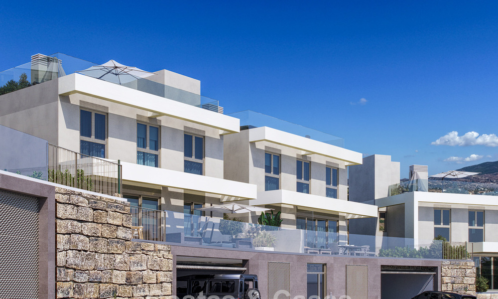 Villas jumelées exclusives avec vue sur la mer à vendre dans un environnement golfique prisé à Mijas, Costa del Sol 795288