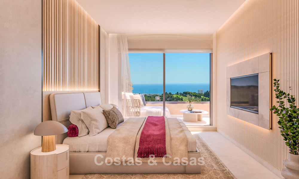 Appartements neufs exclusifs avec vues panoramiques sur le golf et la mer à vendre à Benalmádena, Costa del Sol 795444