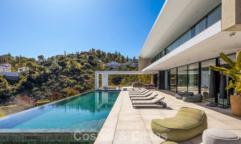 Spectaculaire villa de luxe contemporaine à vendre avec vue sur la mer à El Madroñal, Marbella - Benahavís 796286