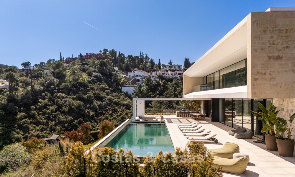 Spectaculaire villa de luxe contemporaine à vendre avec vue sur la mer à El Madroñal, Marbella - Benahavís 796308
