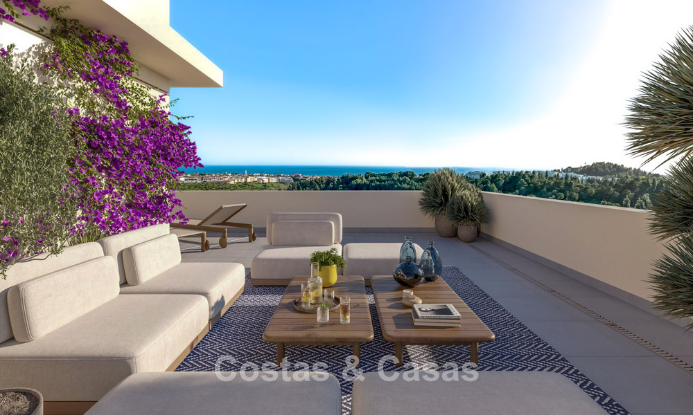 Appartements neufs modernes de luxe à vendre avec vue sur la mer à Mijas Costa, Costa del Sol 796015