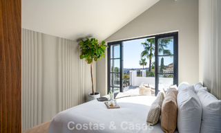 Villa architecturale exclusive avec vue panoramique sur le golf et la mer à vendre à Nueva Andalucía, Marbella 796351 