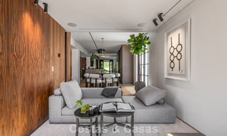 Villa architecturale exclusive avec vue panoramique sur le golf et la mer à vendre à Nueva Andalucía, Marbella 796356 